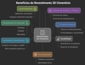 benefícios do revestimento 3D cimentício